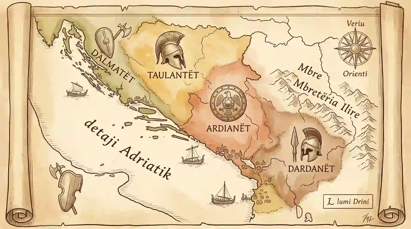 harta fiseve ilire taulantet ardinet
