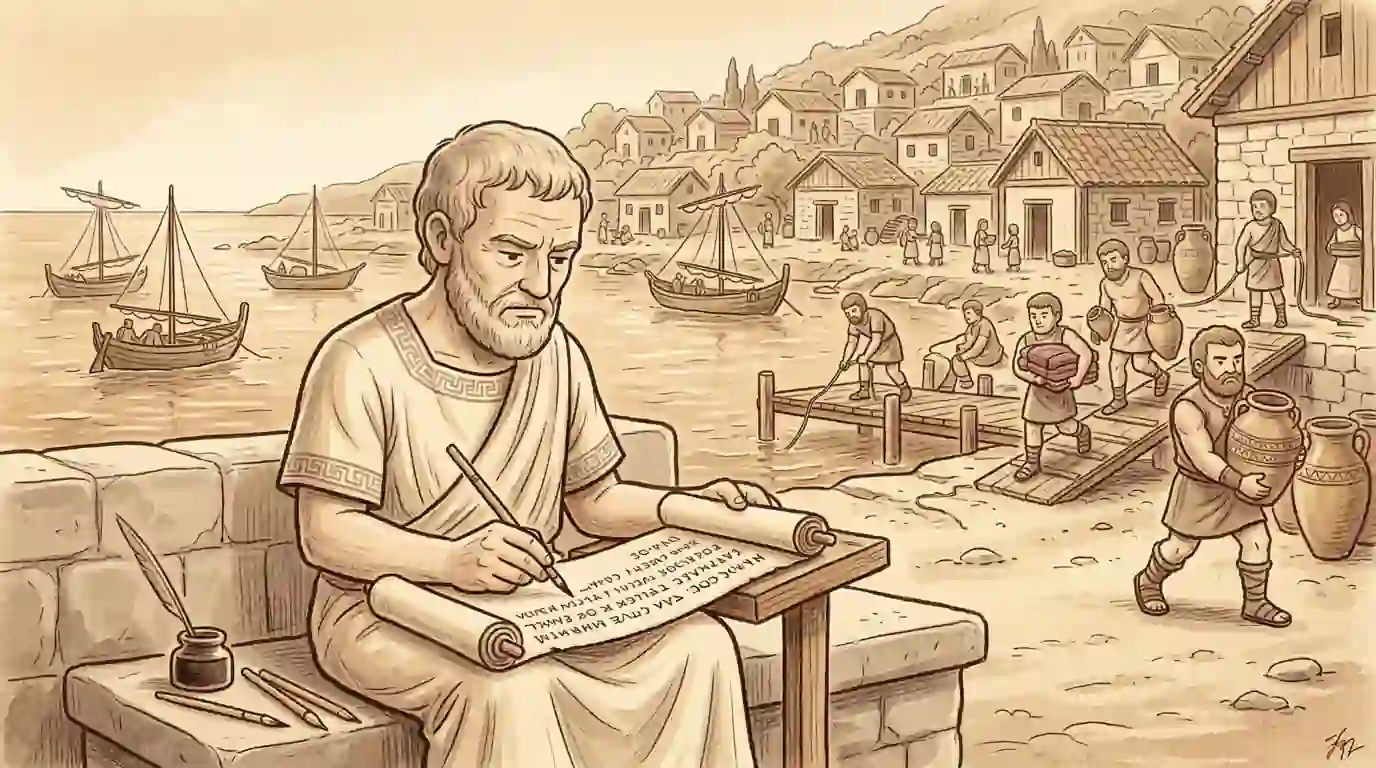 Dramatizim i një historiani grek duke shkruar për fiset ilire të Adriatikut